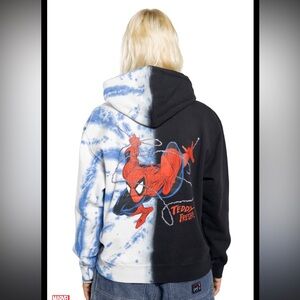 Teddy Fresh x Marvel Men’s Heavyweight Spider - Man Dip Dye Hoodie Size L